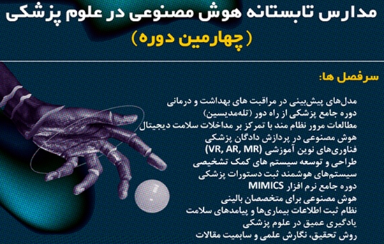 چهارمین دوره مدارس هوش مصنوعی در علوم پزشکی- تابستان1403